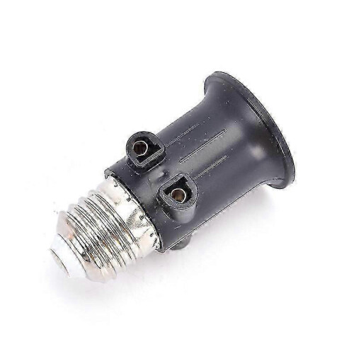 (White)High Temperature Resistant PBT E27 Bulb Adapter with EU Plug for Various Lighting Fixtures 1
