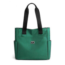 (Green) Lightweight Waterproof Nylon Shoulder Bag with Large Capacity and Zipper Closure,Ideal for Women's Daily Use and Travel