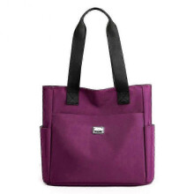 (Purple) Lightweight Waterproof Nylon Shoulder Bag with Large Capacity and Zipper Closure,Ideal for Women's Daily Use and Travel