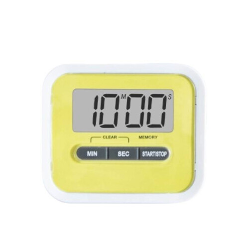 (Yellow) Lcd Kitchen Large Cooking Digital Timer Count Down Up Clock Magnetic Alarm Loud