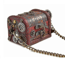 Steampunk Crossbody Shoulder Bag with Jewelry Design for Vintage Fashion,Ideal for Gothic and Retro Outfits
