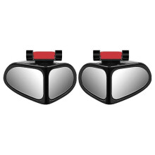(Black) 2-in-1 Universal Car Blind Spot Mirrors,360 Adjustable Auxiliary Mirrors for Front/Rear Wheels,Compatible with Most Vehicles
