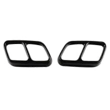 Stainless Steel Black Exhaust Pipe Cover Sticker Car Accessories for Mercedes-Benz CLS W218 2012-2017