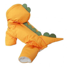 (XS, Yellow) Dinosaur Dog Costume with Hood-Comfortable Jumpsuit for Small Medium Large Pets,Perfect for Dress Up and Photo Shoots