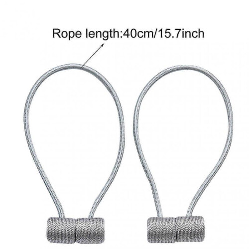 (B) Simple Elegant Tieback Rope for Home Decor,Magnetic Closure Solid Window Treatment,Fits Various Curtain Styles 2