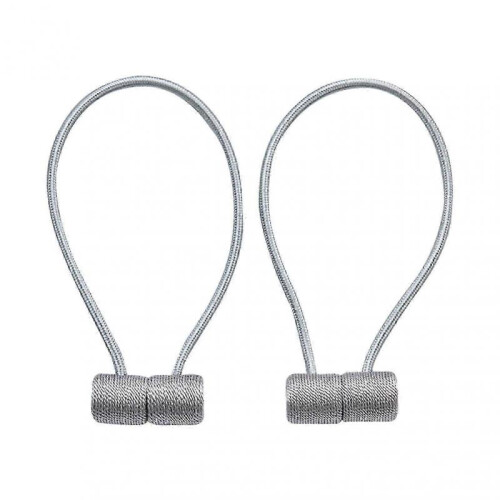 (B) Simple Elegant Tieback Rope for Home Decor,Magnetic Closure Solid Window Treatment,Fits Various Curtain Styles