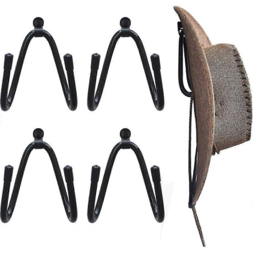 Wall Mount Hat Organizer for 4 Hats-Space Saving Storage Solution for Home or Office Decoration