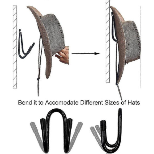 Wall Mount Hat Organizer for 4 Hats-Space Saving Storage Solution for Home or Office Decoration 1