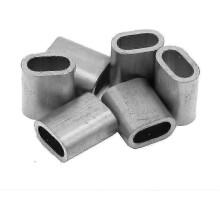 50 Pieces Aluminum Ferrules 4.0mm for Cable Pressing DIN EN 13411-3 (DIN 3093) Oval Shape,Compatible with Steel Cable Connectors and Terminals