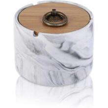 2024,Ashtray,Ceramic Ashtray with Lids,Windproof Cigarette Ashtray for Indoor or Outdoor Use,Marble Ashtray,Ash Holder for Smokers,Desktop Smoking