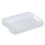 (2)White Stackable Rectangle Plastic Serving Tray for Parties,Events & Catering – Durable Stylish Dish for Food Serving 1
