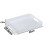 (2)White Stackable Rectangle Plastic Serving Tray for Parties,Events & Catering – Durable Stylish Dish for Food Serving 2