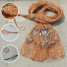 Fishing 8ft 24m Net Bait Easy Throw Hand Casting 34" Strong Nylon Mesh Fish