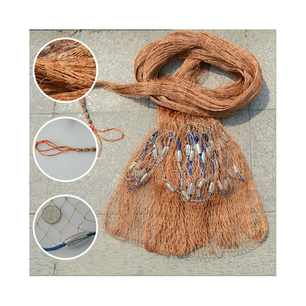 Fishing 8ft 24m Net Bait Easy Throw Hand Casting 34" Strong Nylon Mesh Fish