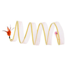 (Mouse Feather) Foldable Cat Tunnel Toy for Small Pets,Indoor Play Tent for Puppies,Durable Pet Accessories for Fun Playtime