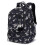 (Black)Waterproof Stylish Print School Backpack for Students,Durable Spacious for Books and Essentials 1