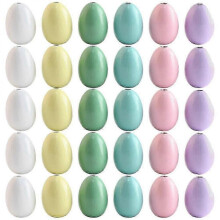 60pcs Wooden Beads Garland Kit with Egg Shape Beads for DIY Jewelry Making and Home Decoration,Ideal for Creative Crafts