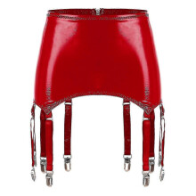Elegant Women's Patent Leather Garters with Metal Clips,Stylish Suspender Belt for Clubwear,Performances,and Lingerie