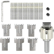 30 Pcs Wood Ring Drill Bit Set with 16-21mm Blades,Steel Wood Bead Drill for Crafting,Compatible with Various Brands