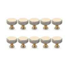 10 Pack Champagne Bronze Knurled Cabinet Knobs for Drawers Dressers Cupboard Handles Fits Various Brands