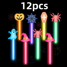 Halloween Party Glow Sticks Mit Gruseligen Geistern, Kürbisse- Dauerhafte Plastikbatterie, Geburtstage, Halloween-Partyzubehör,