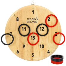 Holz Hoopla Ring Toss Game Hanging Hook Zielbrett Für Innen-/Außenspaß, Partys Und Familienaktivitäten