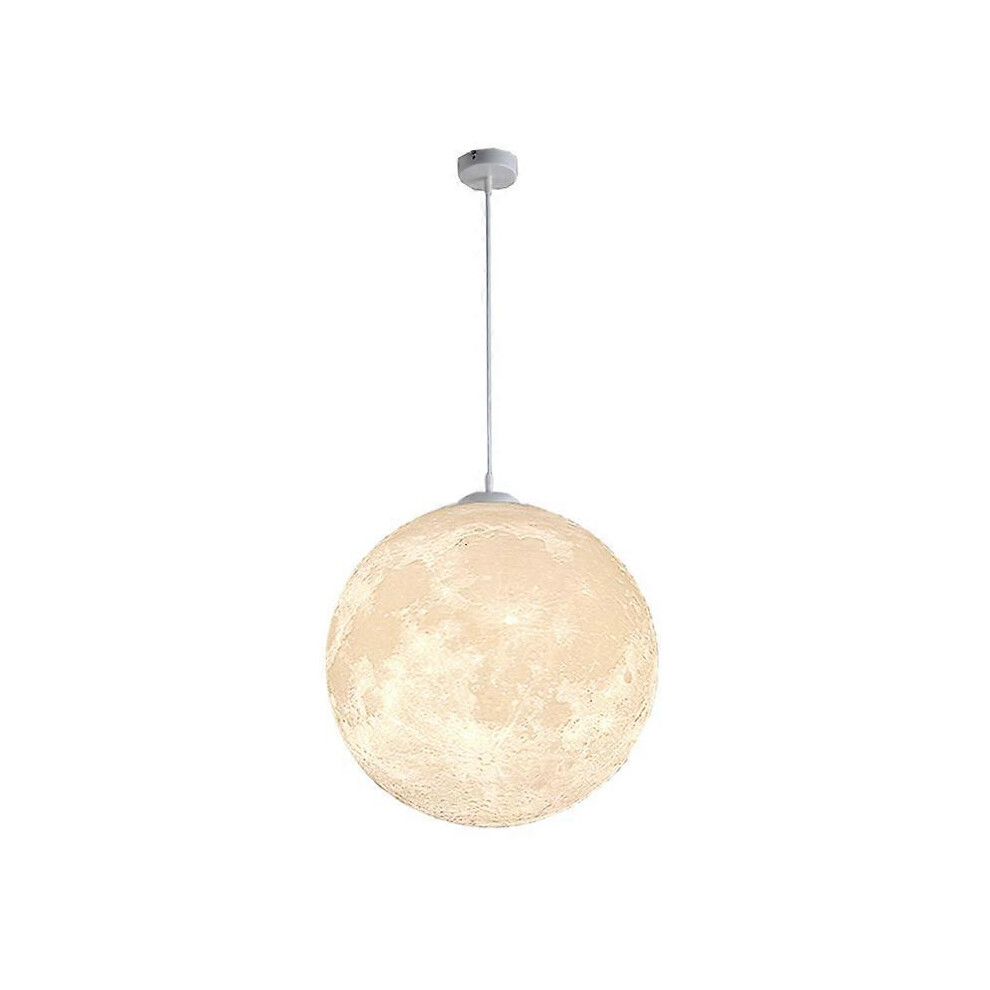 (Diameter 18 cm, Cold Light) Resin Full Moon LED Pendant Light For Living Dining Room Bedroom Bar Table Chandelier Aisle Restaurant Decoration Hanging Lamps