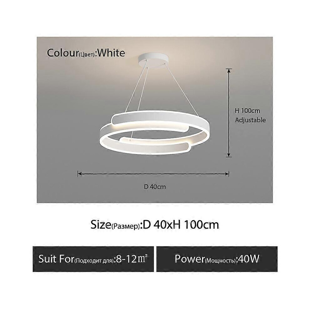 (Warm White, white 50cm) Lampu Gantung Kamar Tidur Sederhana Modern dan Kreatif Lampu Restoran Baru Pada Tahun 2022 Adalah Lampu Putih Yang Sangat Sed-image-OPC-PHK8NC7-NEW