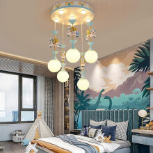 (3head 41W-changeable, Pink) Fantasy Children's Bedroom Chandeliers Modern Creative LED Pendant Lights For Living Room Decor Lighting Ceiling Lamps