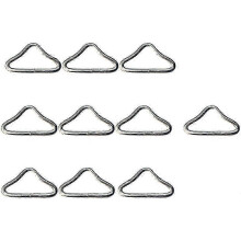 (As show, One size) 20pcs Stainless Steel Triangle Ring Buckle V Rings For Trampoline Replacement Parts Bag