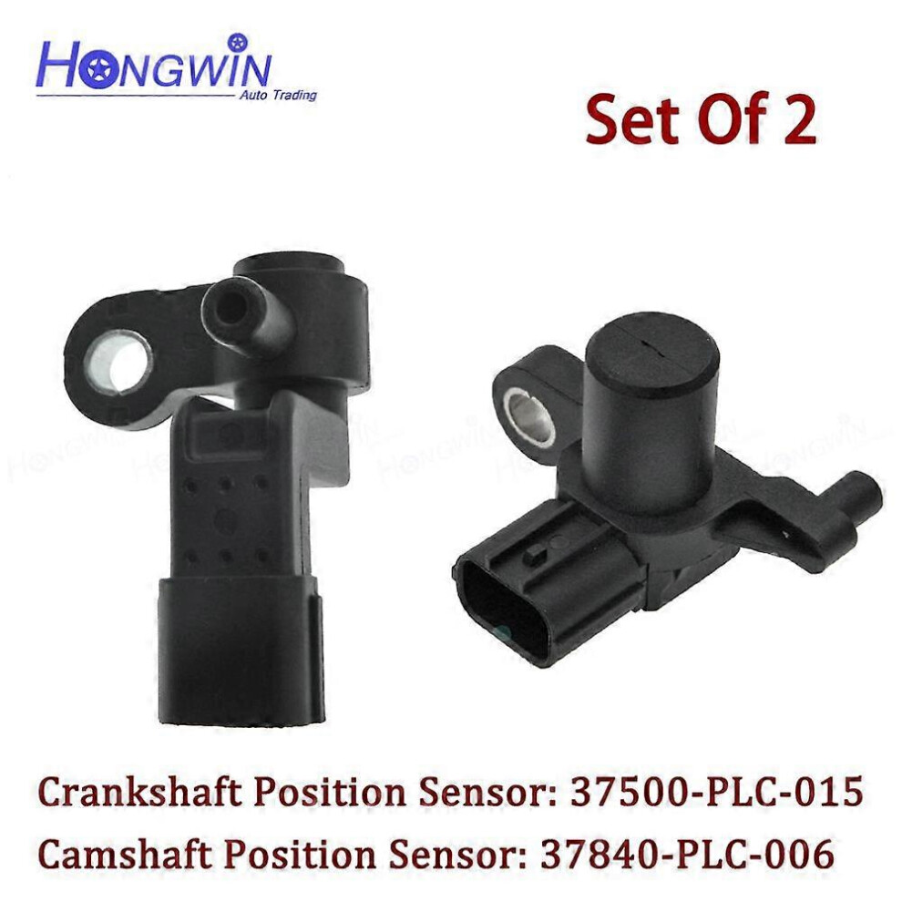 (As show, One size) 37500-PLC-015 37840-PLC-006 37840RJH006 Camshaft Cam Crankshaft Crank Position Sensor For Honda Civic L4 1.7L 01-05 Accessories