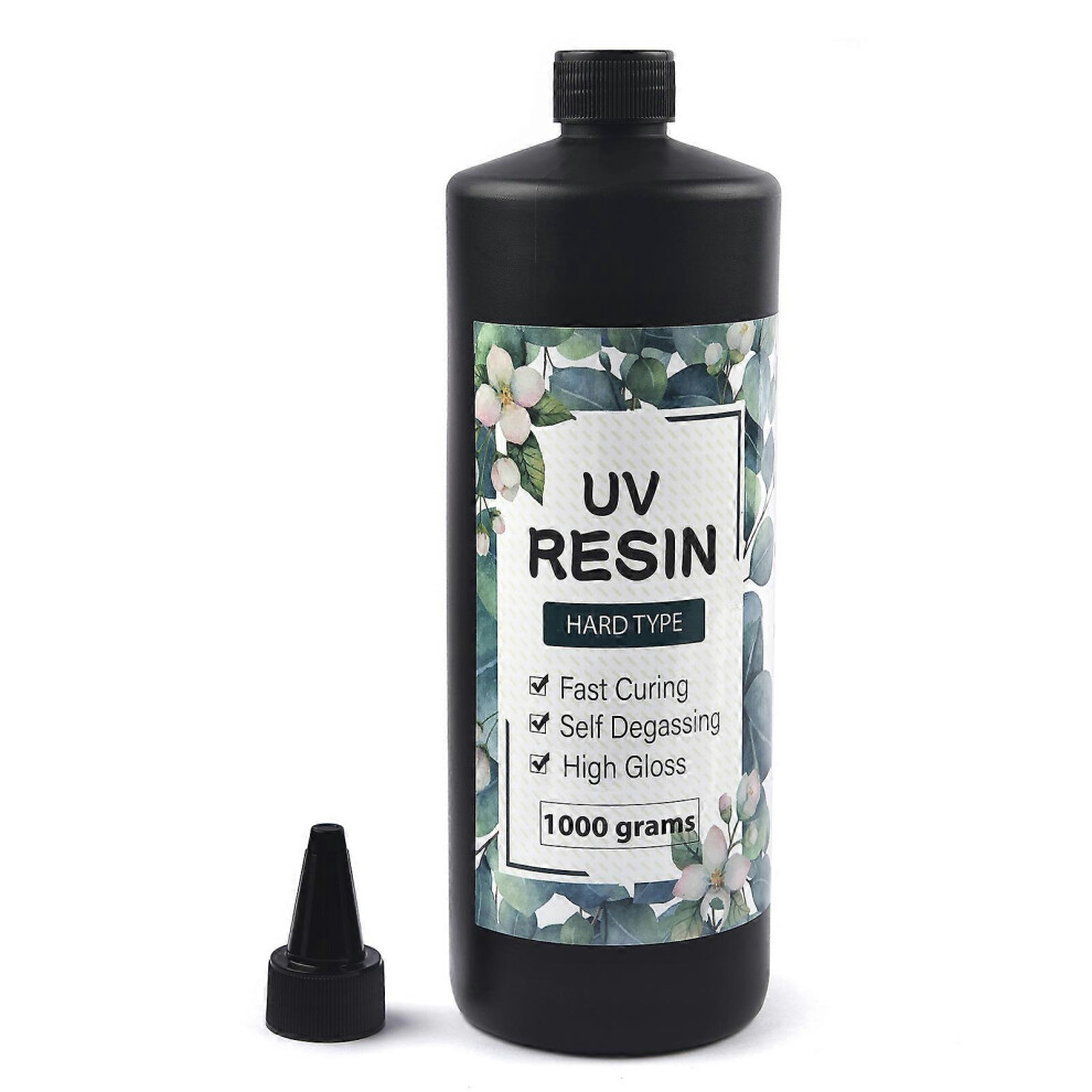 (1000g, One size) UV Resin Glue 10/15/25/60/100/200g Ultraviolet Curing Solar Cure Sunlight Activated Hard DIY Quick Drying Epoxy Resin Glue