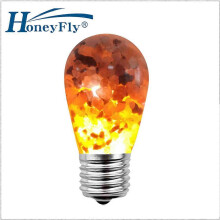 (As show, One size) Himalayan Salt Bulb S14 E27 6W Amber Lava Lamp Edison Incandescent Lamp Indoor Decorative Lighting