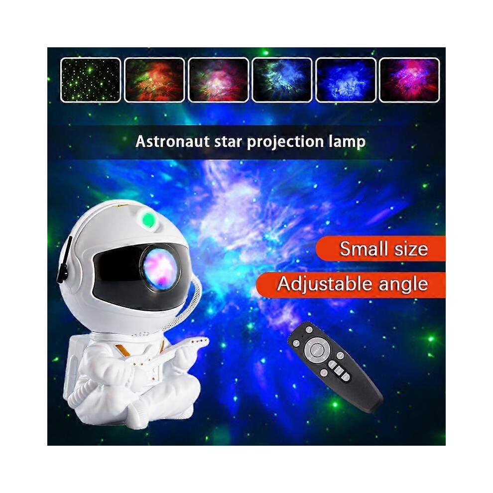 ( Guitar, One Size) Astronaut Starry Sky Projection Lamp Starry Atmosphere Night Astronaut Laser Nebula Lamp White/Light