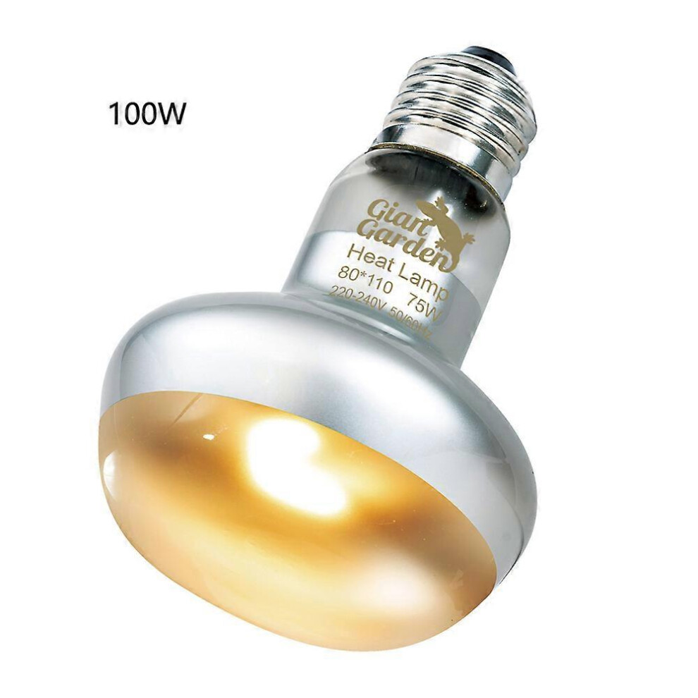 (100W, One Size) 25-100W Uva+Uvb Reptile Lamp Bulb Turtle Basking Uv Bulbs Heating Lamp Amphibians Lizards Temperature Controller 220V Light