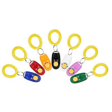 (As show, One size) New 7 Pack Pet Dog Training Clicker Trainer Aid Wrist Clicker Tool for Dog with Wrist Strap