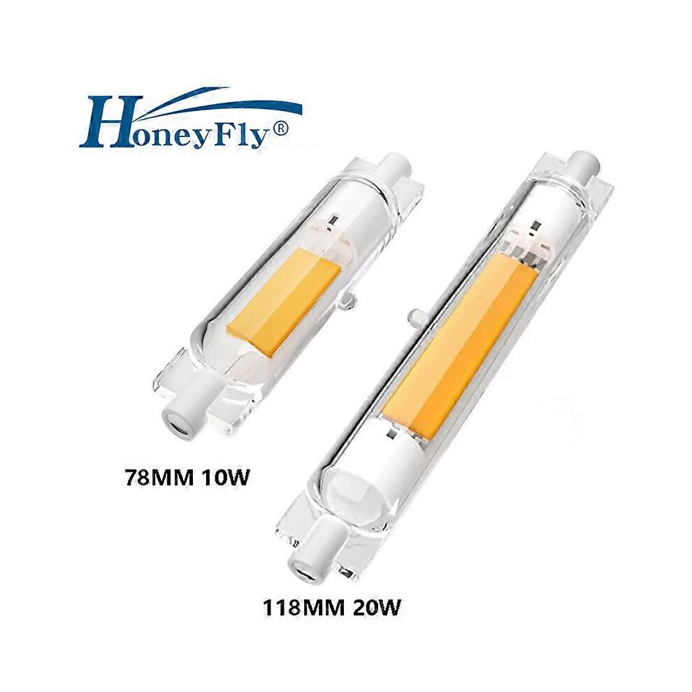 (78mm 10W  J78-Yes-110-130V, Natural Light) J118 J78  R7S LED Lamp COB 10W/20W 110V/220V Dimmable Flicker-free High Quality Double Ended Filament Flood Light