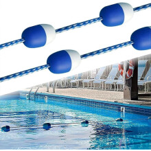 (As show, One size) Floating Pool Safety Divider Rope with Hooks, 20 23 55 105 151 170 190 203 300 Ft Buoy Line