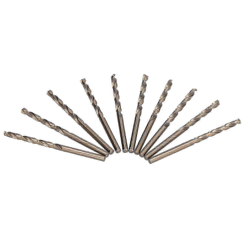 (As Show, One Size) 10Pcs Drill Bits 40Mm Fully Ground Straight Shank High Speed Steel Twist Drill Bit Set For Metal Wood Steel Plastic Drilling 4633396581516