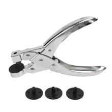 (As show, One size) Hole Punch Plier Zinc Alloy Sliver Handheld Paper Puncher Tool for Home Office Punch Diameter 8mm