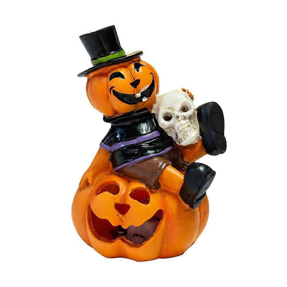 (Pumpkin, One Size) Halloween Skull Pumpkin Lamp Halloween Lantern Pumpkin Led Led Flickering Flameless Pumpkin Tea For Landscape Light