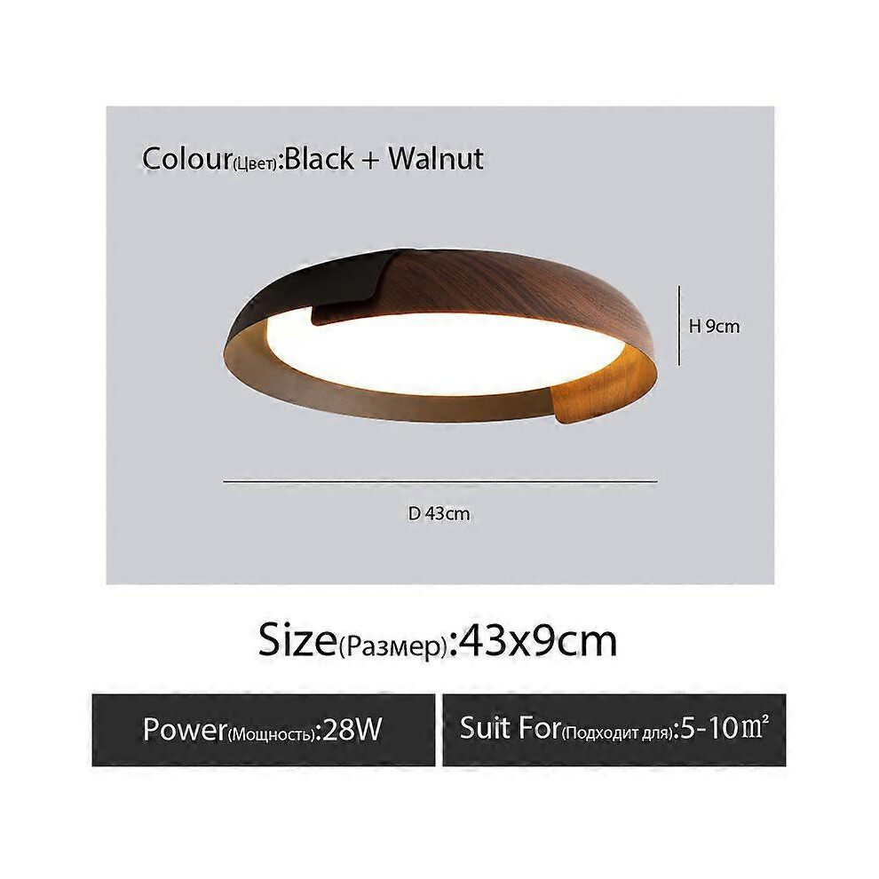 (Cold White, grey D58cm) Lampu Kamar Tidur Jepang Lampu Langit-langit Lampu Angin Log Lampu Kamar Tidur Utama Minimalis Modern Lampu Ruang Belajar Kel