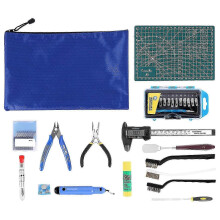 (As show, One size) 42 Piece 3D Print Tool Kit Includes Debur Tool, Cleaning and Removal Tool with Storage Bag, 3D Printer Tool Set for Cleaning, Finishing and Printing 3