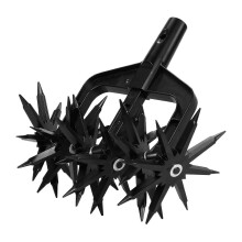 (As show, One size) Rotary Cultivator Tool Set, Hand Held Garden Cultivator with Detachable Tines, 2-In-1 Garden Soil Scarifier, Reseeding Grass or Soil Mixing Ventilated