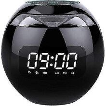 (As show, One size) Digital Alarm Clock for Deep Sleepers with Bluetooth Speaker, Colorful Lights, Dual Alarms, LED Display, USB Charger, USB Charging Port for Bedroom