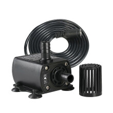 (As show, One size) Decdeal Ultra-quiet Mini DC12V 10W 400L/H Lift 400cm Brushless Water Pump 5.5*2.1mm Female Submersible Fountain with Flow Adjustment Function