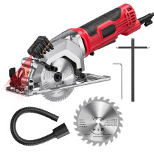 (As show, One size) Mini Circular Saw 4.8 Amp 4-1/2 Inch Compact Circular Saw 3500RPM Electric Circular Saws with Laser Cutting Guide for Wood Tile and Plastic Cuts