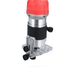 (As show, One size) 110V 800W Trim Router 30000r/min with Transparent Base Edge Guide Wood Laminate Electric Trimmer Compact Palm Router Corded for Woodworking Trimming S