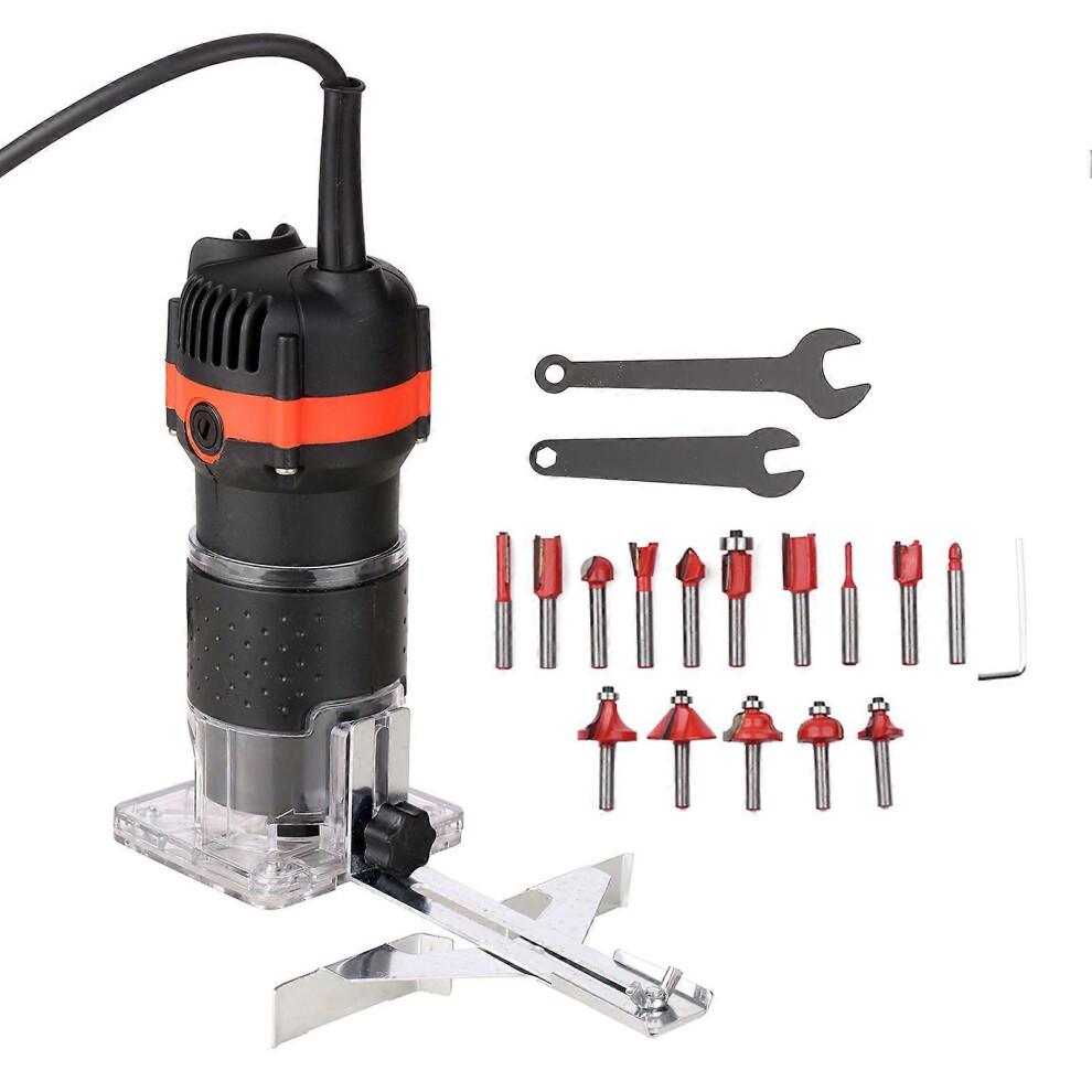 (As show, One size) Weytoll 800W 30000r/min Multifunctional Electric Wood Trimmer Wood Router Laminate Trimmer Professional Slotting Trimming Grooving-image-OPC-PHK8RMV-NEW