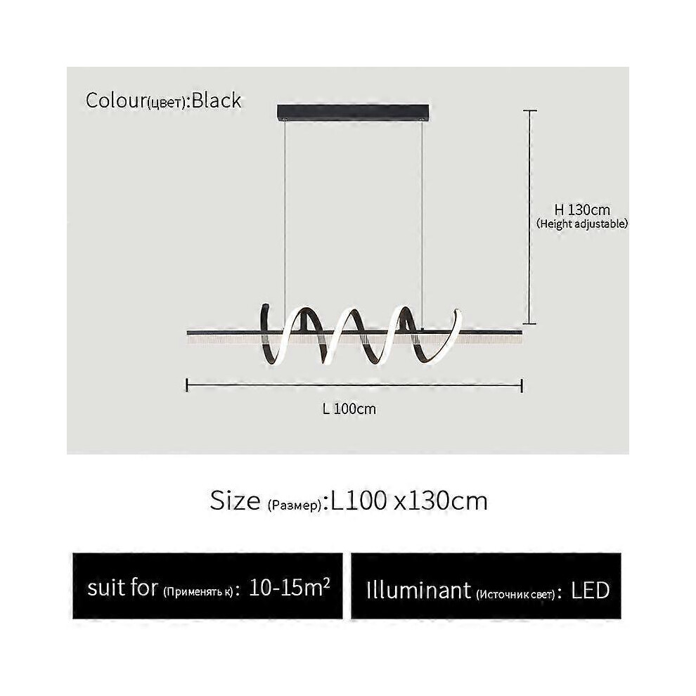 (Dimmable with remote, B gold L100cm) Lampu ruang makan, lampu meja makan minimalis kreatif spiral bar lampu Modern Nordik atmosfer rumah tangga-image-OPC-PHK8RNB-NEW